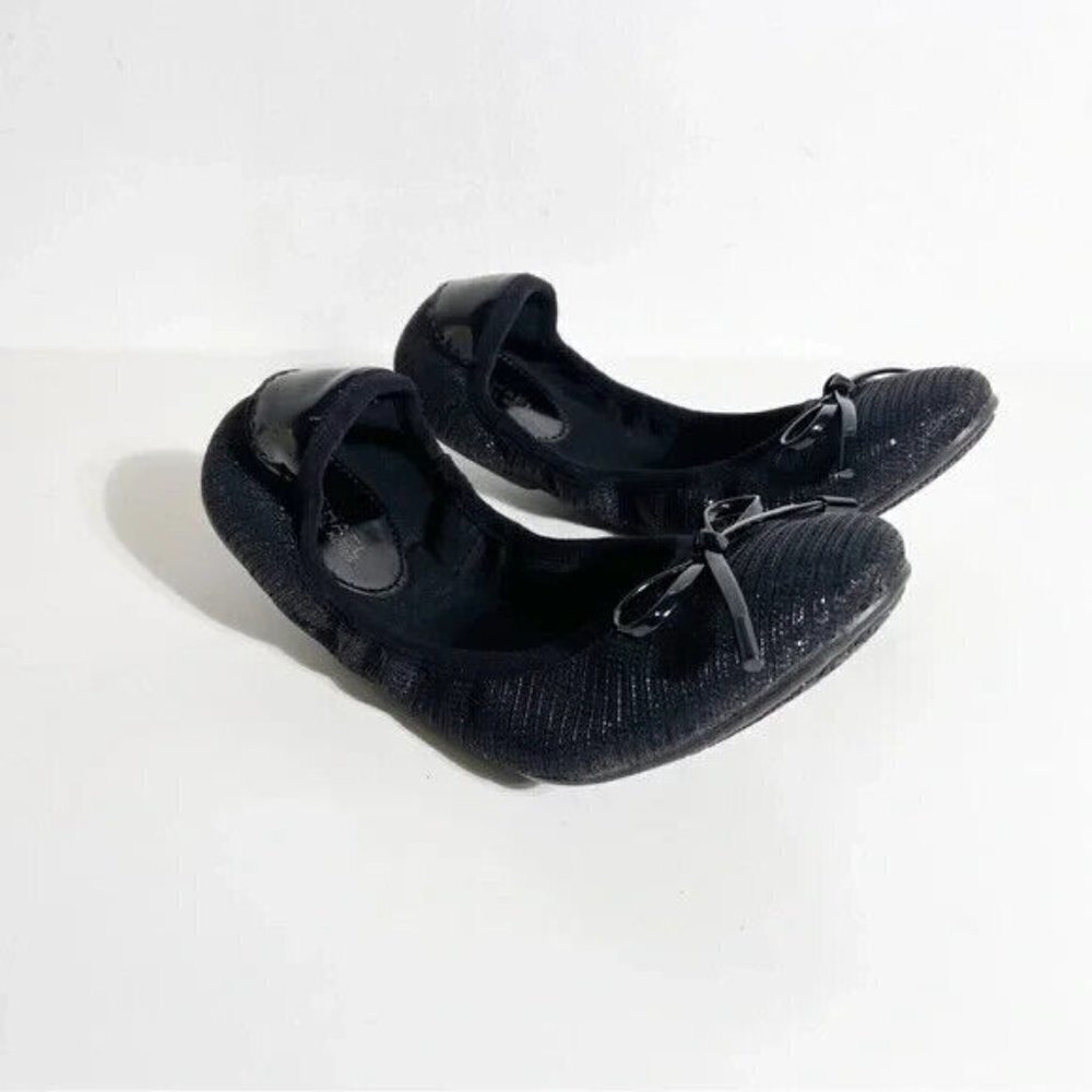 MICHAEL Kors BNWT "City Ballet" Slip On Flats Women NEW Black Glitter